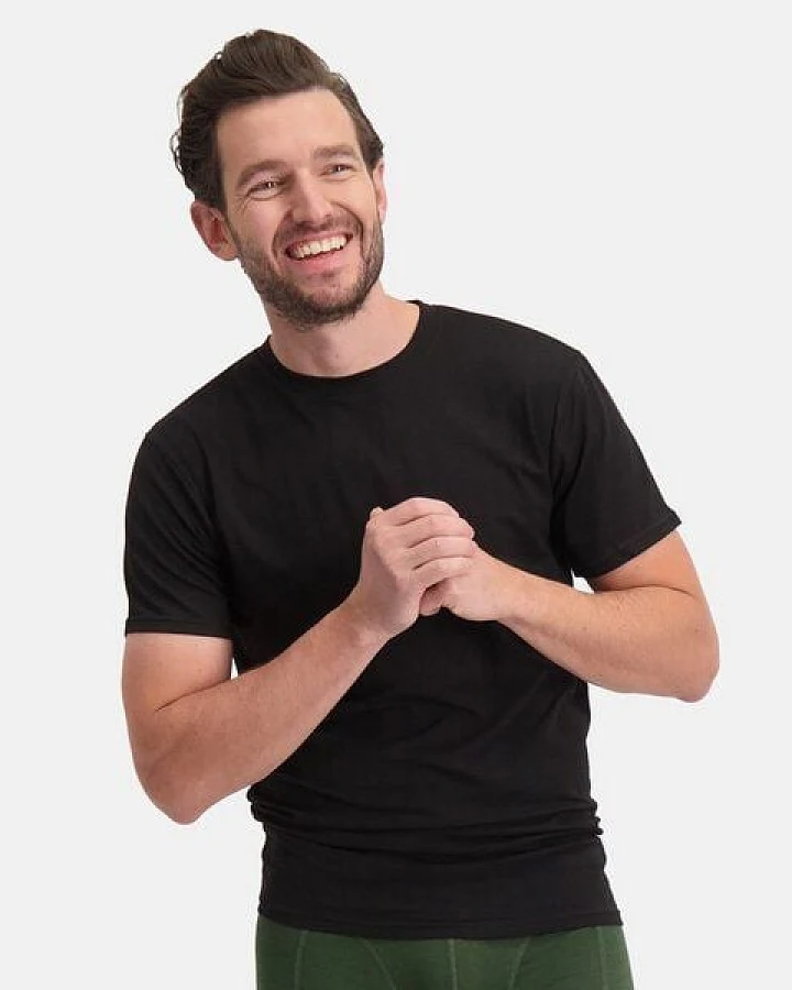 Bamboo Basics Rundhals T-Shirt RUBEN aus Bambusviskose / Biobaumwolle (2er Pack)