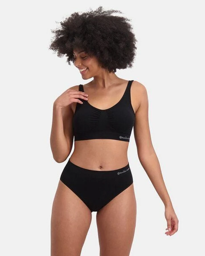 Bamboo Basics Nahtloser Damen-Slip BELLE aus Bambusviskose / Biobaumwolle (3er Pack)
