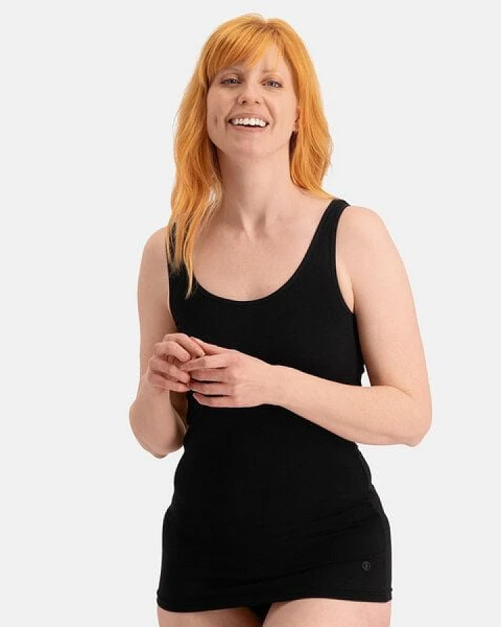 Bamboo Basics Lang geschnittene Unterhemden ANNA aus Bambusviskose / Biobaumwolle (2er Pack)