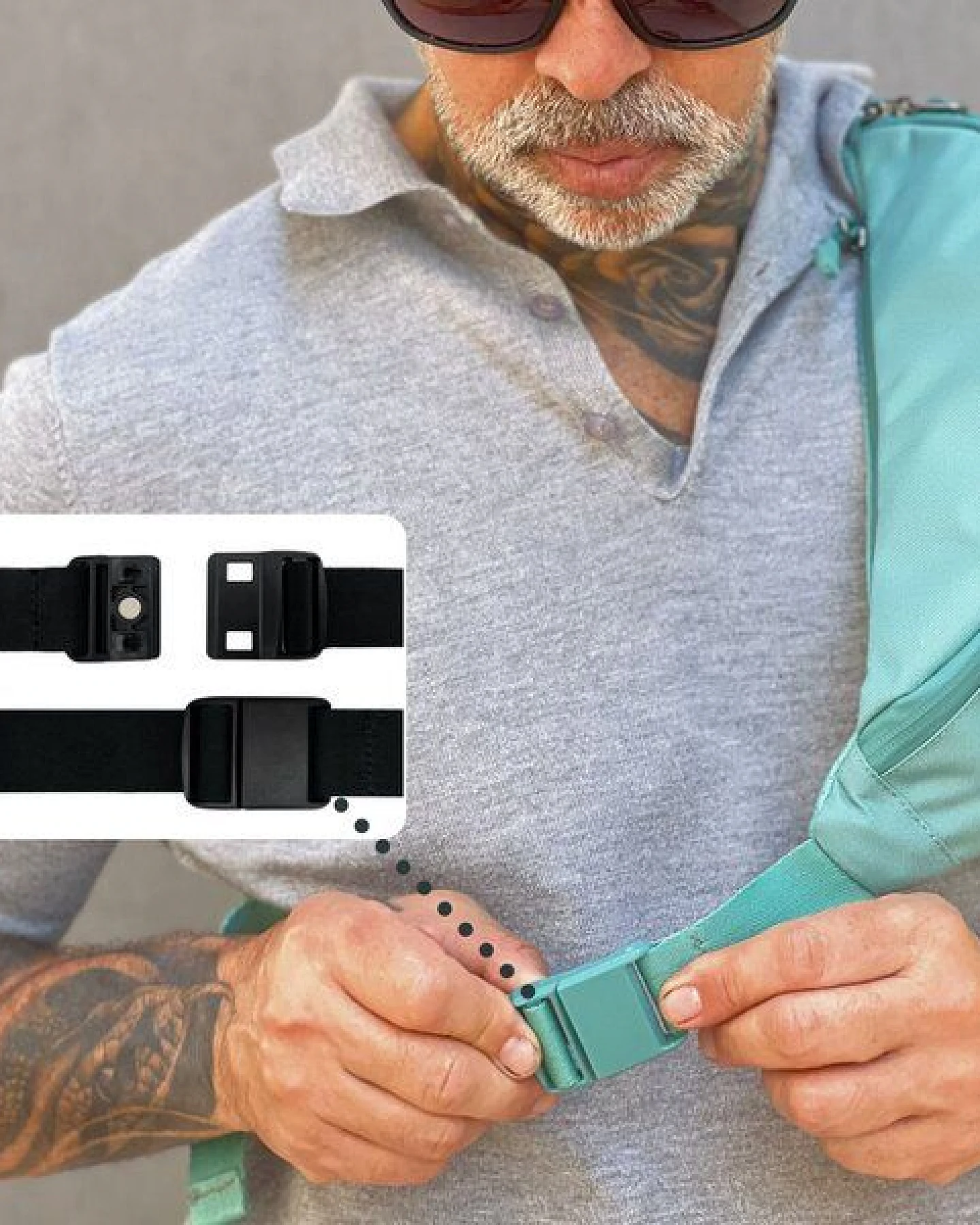 FUCHS & REBELL FIETE Hip Bag – Hüfttasche mit Magnetverschluss & Anti-Diebstahlfach – Ansicht 4
