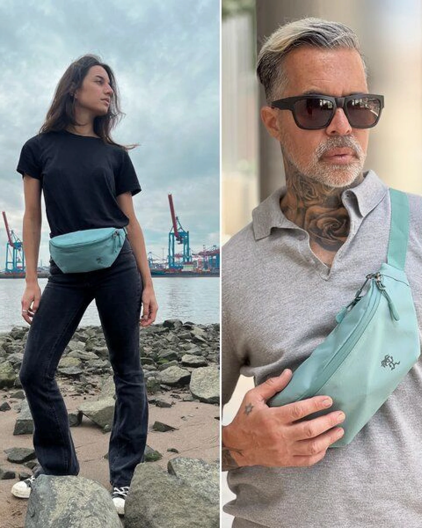 FUCHS & REBELL FIETE Hip Bag – Hüfttasche mit Magnetverschluss & Anti-Diebstahlfach – Ansicht 3