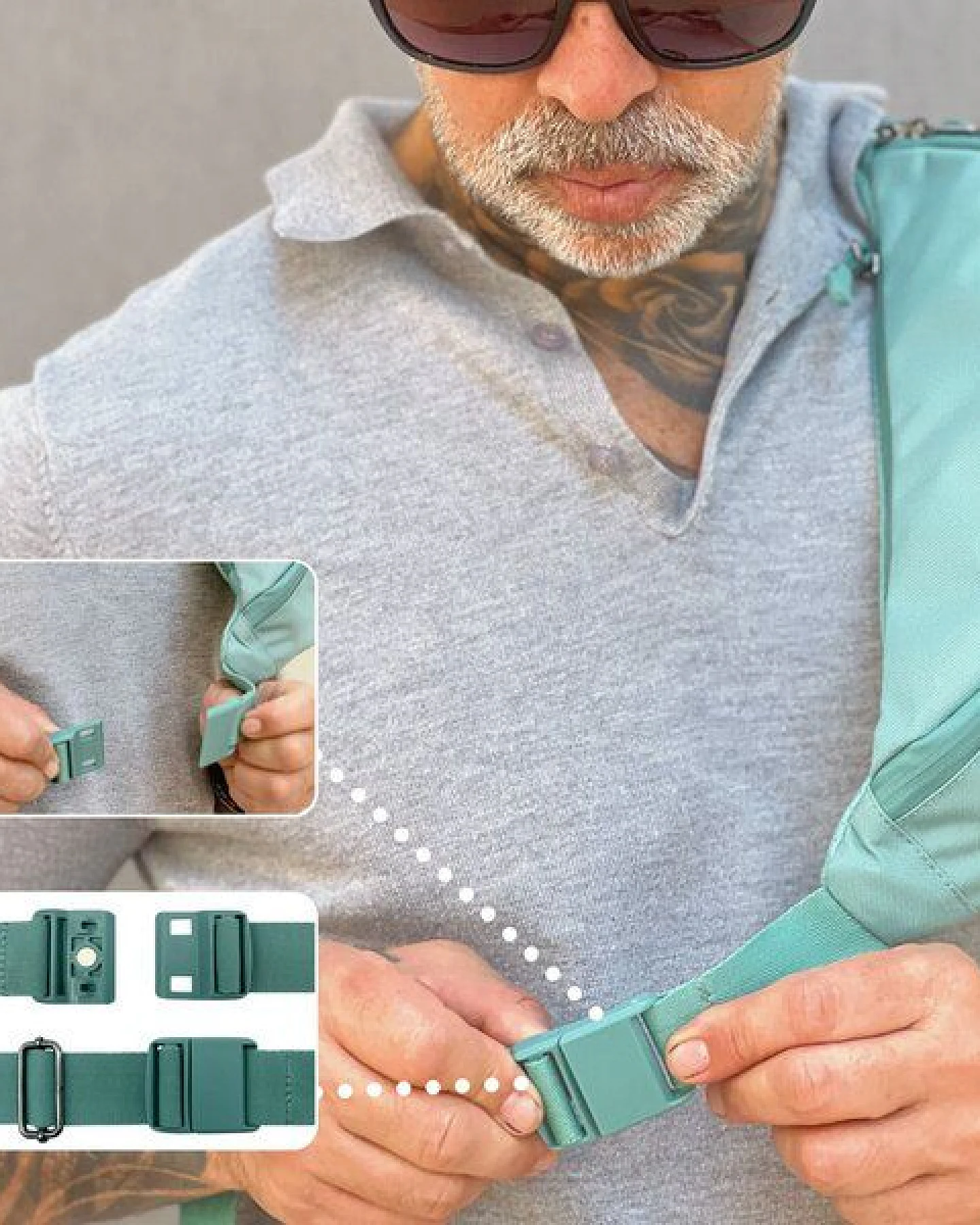 FUCHS & REBELL FIETE Hip Bag – Hüfttasche mit Magnetverschluss & Anti-Diebstahlfach – Ansicht 4