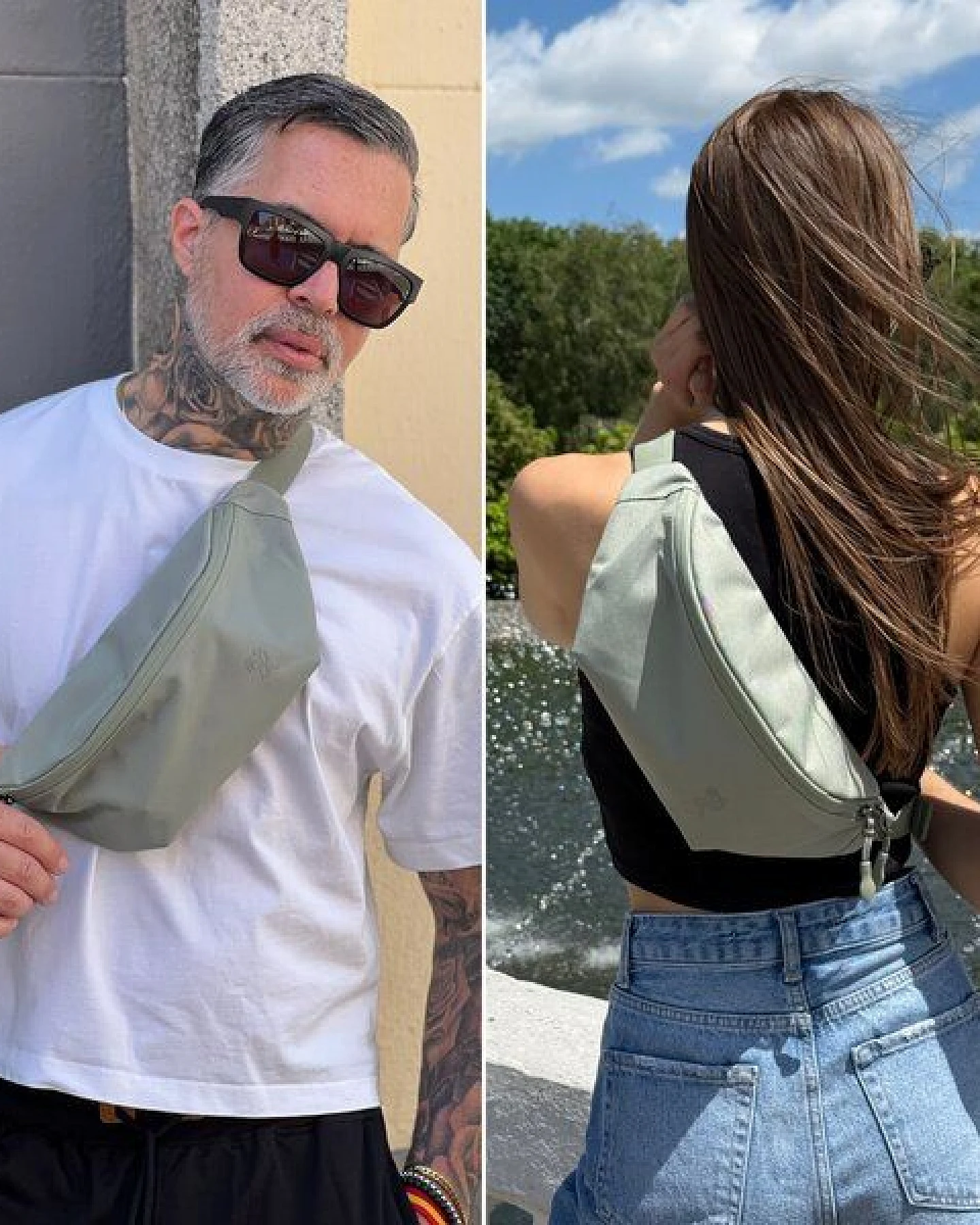 FUCHS & REBELL FIETE Hip Bag – Hüfttasche mit Magnetverschluss & Anti-Diebstahlfach – Ansicht 3