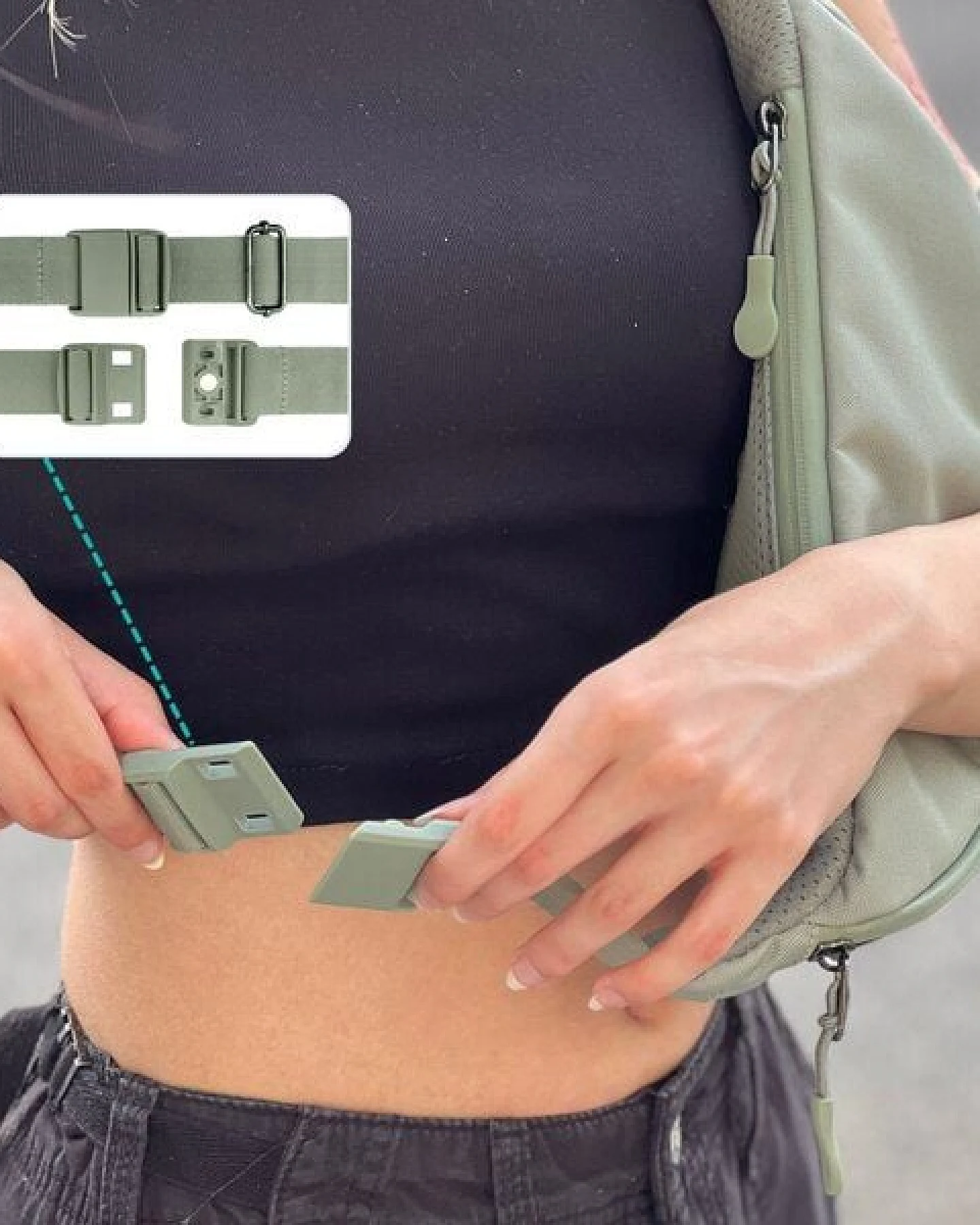 FUCHS & REBELL FIETE Hip Bag – Hüfttasche mit Magnetverschluss & Anti-Diebstahlfach – Ansicht 4