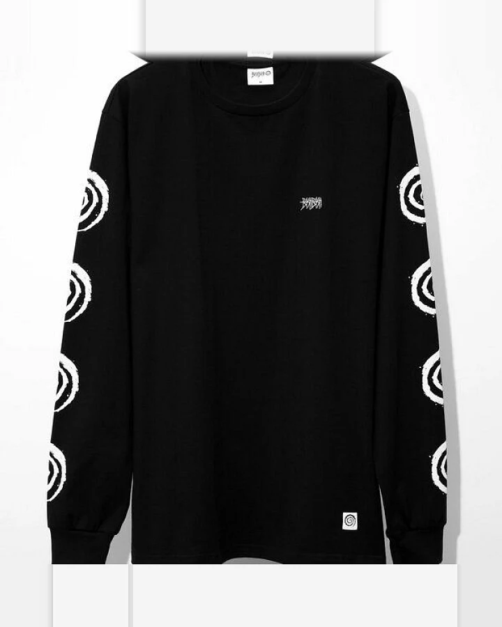 BASTIBASTI Langarm T-Shirt "Spirale" in schwarz