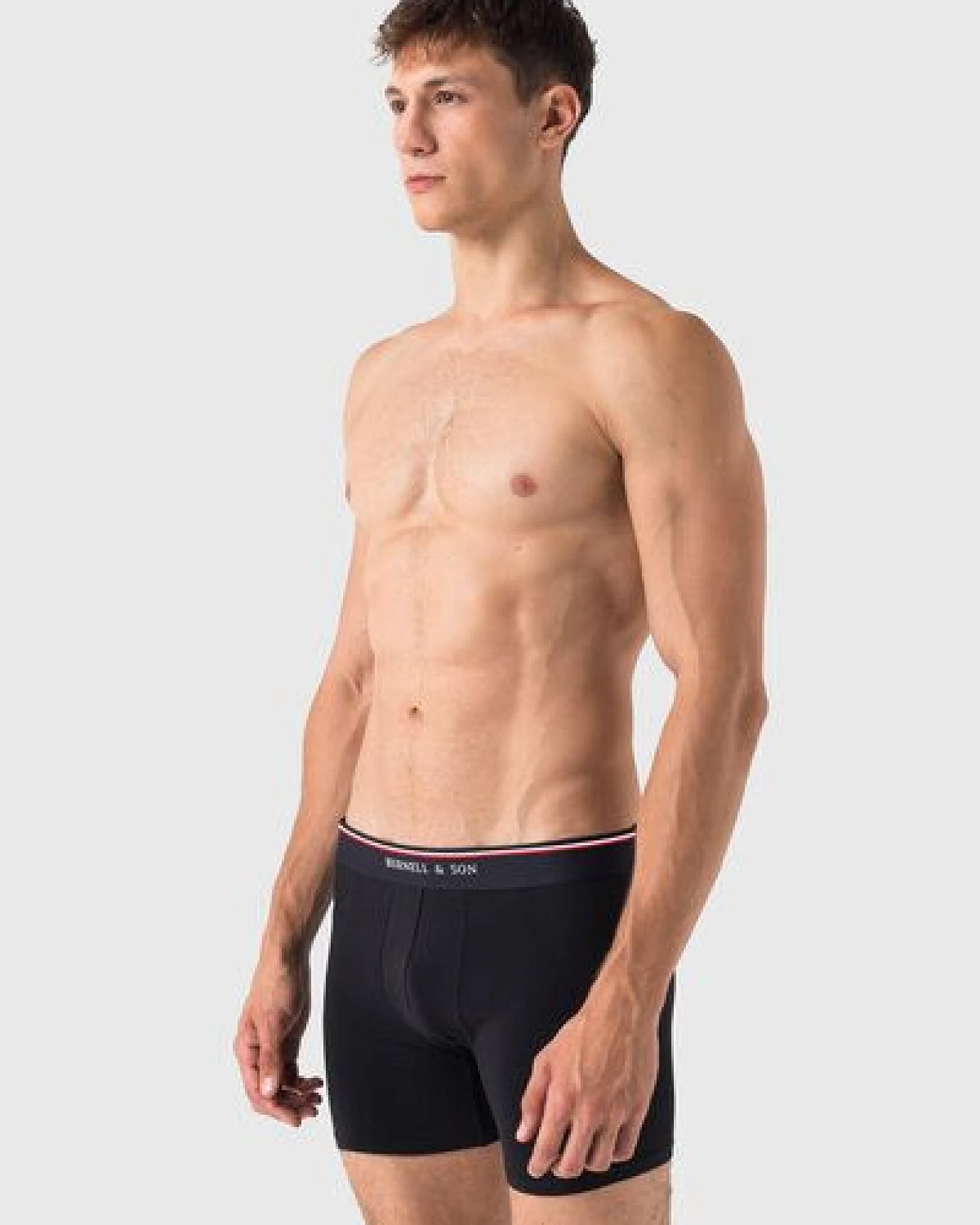 Burnell & Son Herren Boxershorts 5er Pack Retroshorts Unterhosen aus Baumwolle mit Komfortbund – Ansicht 3