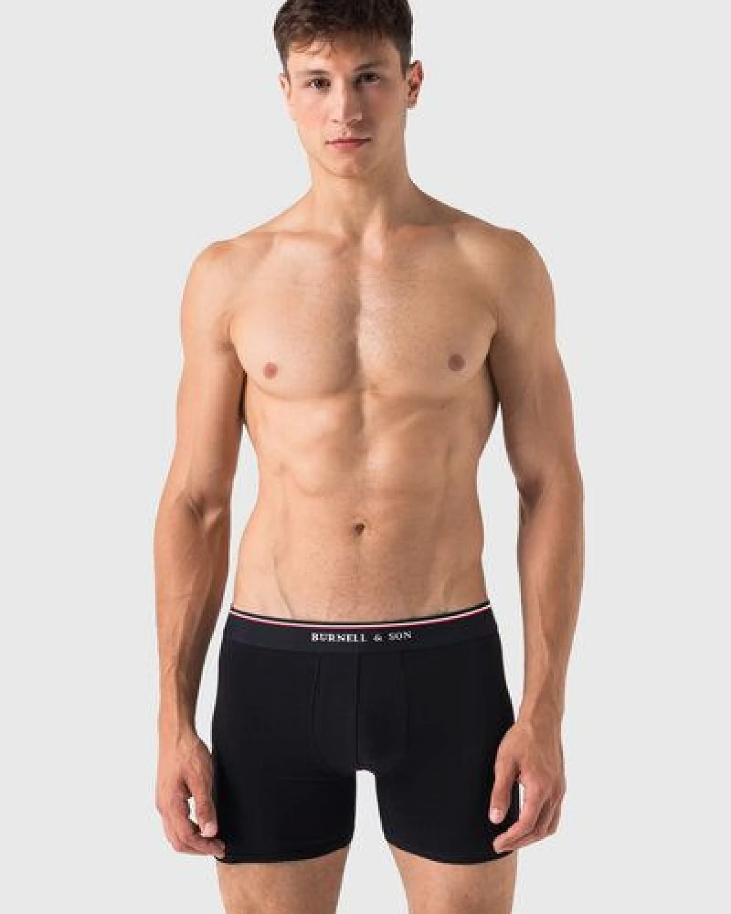 Burnell & Son Herren Boxershorts 5er Pack Retroshorts Unterhosen aus Baumwolle mit Komfortbund – Ansicht 2