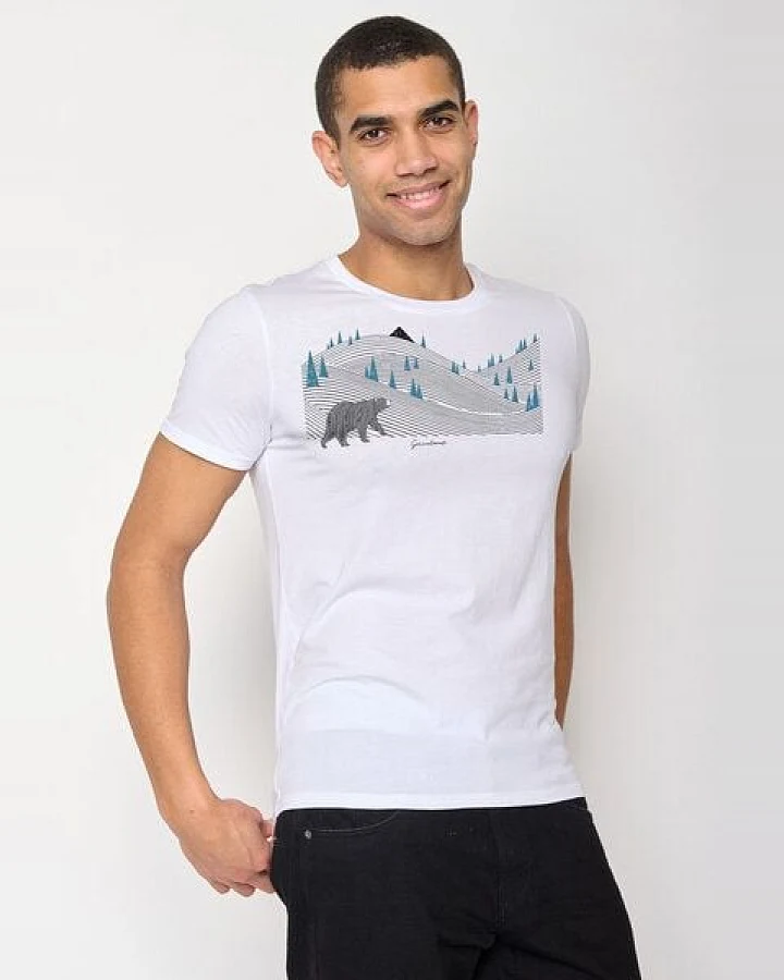 GREENBOMB Animal Bearland Guide - Sportliches T-Shirt aus Bio-Baumwolle / hochwertiger Print / GOTS / Fair & Vegan