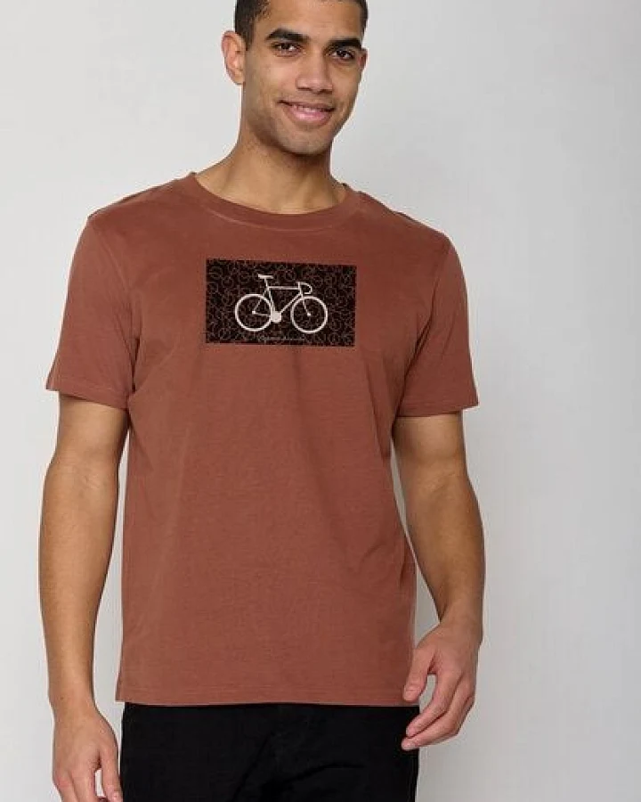GREENBOMB Bike Cube Fusion - Lässiges T-Shirt aus Bio-Baumwolle / hochwertiger Print / GOTS / Fair & Vegan