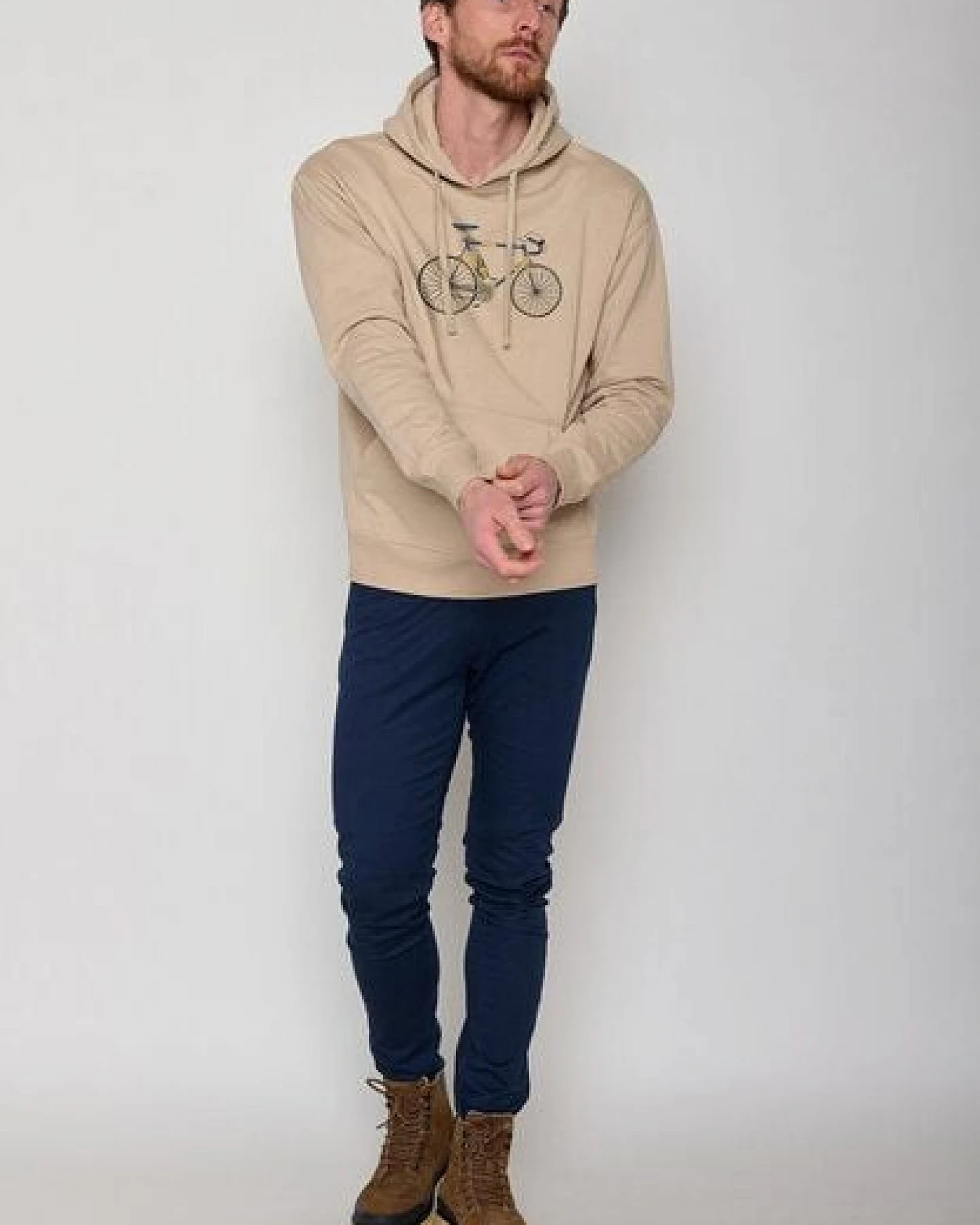 GREENBOMB Bike Knut Joy - Bequemer Hoodie aus Bio-Baumwolle / hochwertiger Print / GOTS / Fair & Vegan – Ansicht 3