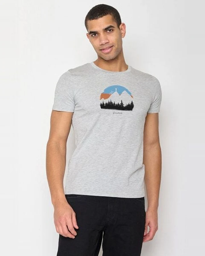 GREENBOMB Nature Forest Happy Guide - Sportliches T-Shirt aus Bio-Baumwolle / hochwertiger Print / GOTS / Fair & Vegan