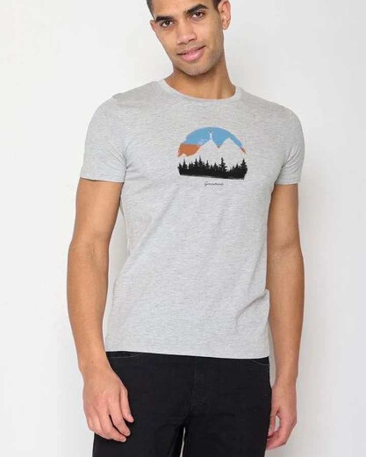 GREENBOMB Nature Forest Happy Guide - Sportliches T-Shirt aus Bio-Baumwolle / hochwertiger Print / GOTS / Fair & Vegan