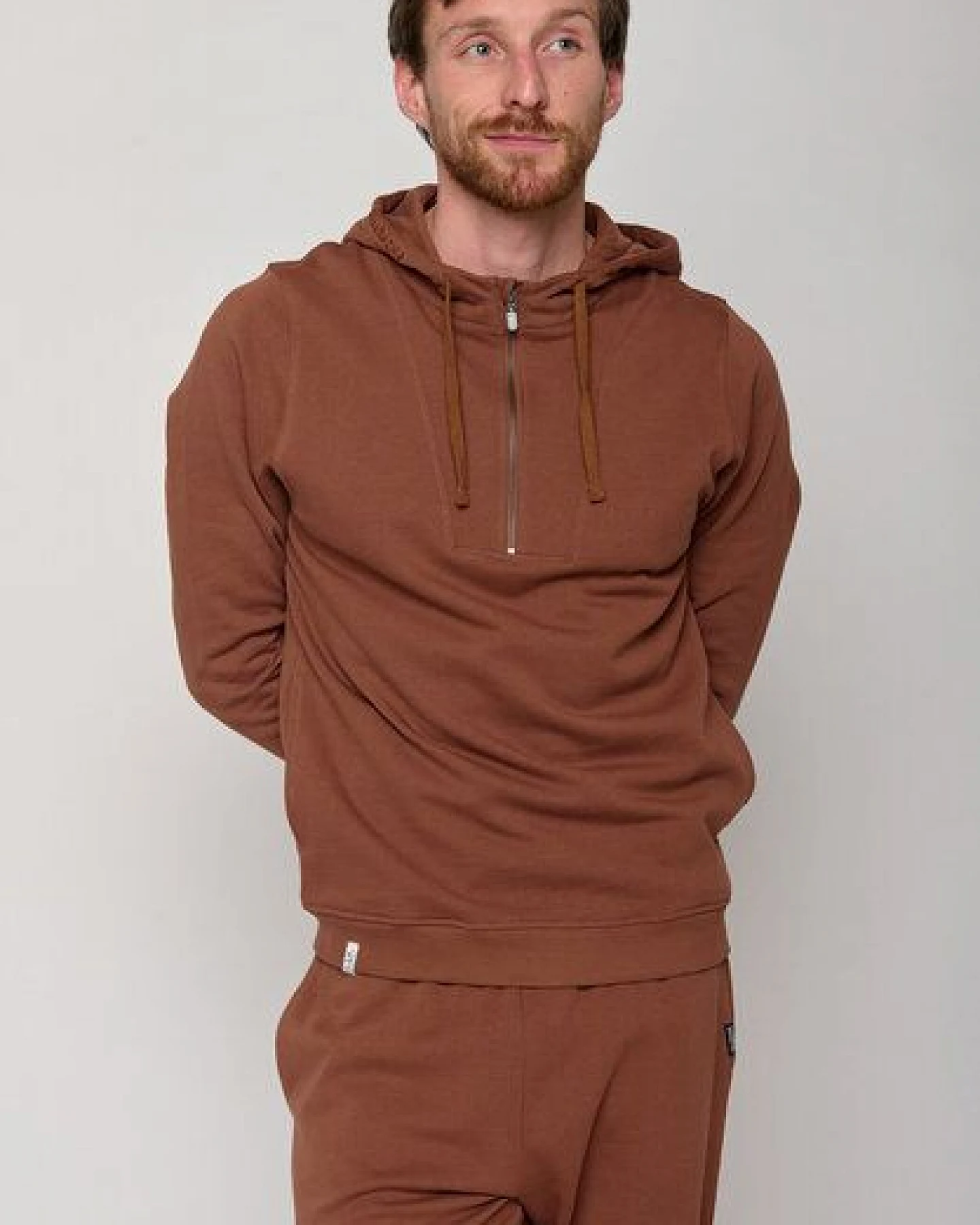 GREENBOMB Basic Mirror - Lässiger Half-Zip aus Bio-Baumwolle / GOTS / Fair & Vegan – Ansicht 2