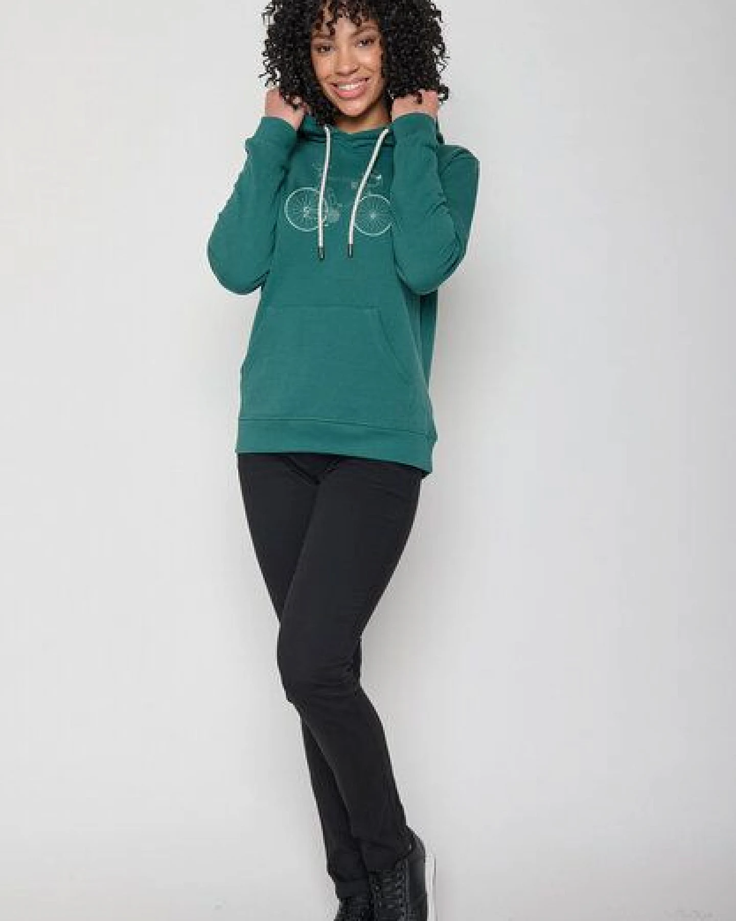 GREENBOMB Bike Classic Chipper - Bequemer Hoodie aus Bio-Baumwolle / hochwertiger Print / GOTS / Fair & Vegan – Ansicht 4