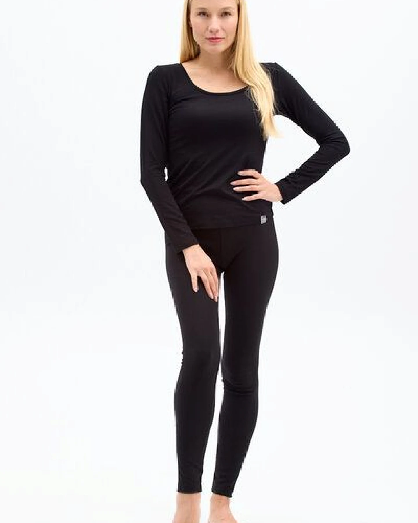 KOKOworld Papaya Damen Basic Longsleeve aus Viskose – weich & elastisch – Fair produziert in EU – für Yoga & Alltag – Ansicht 3
