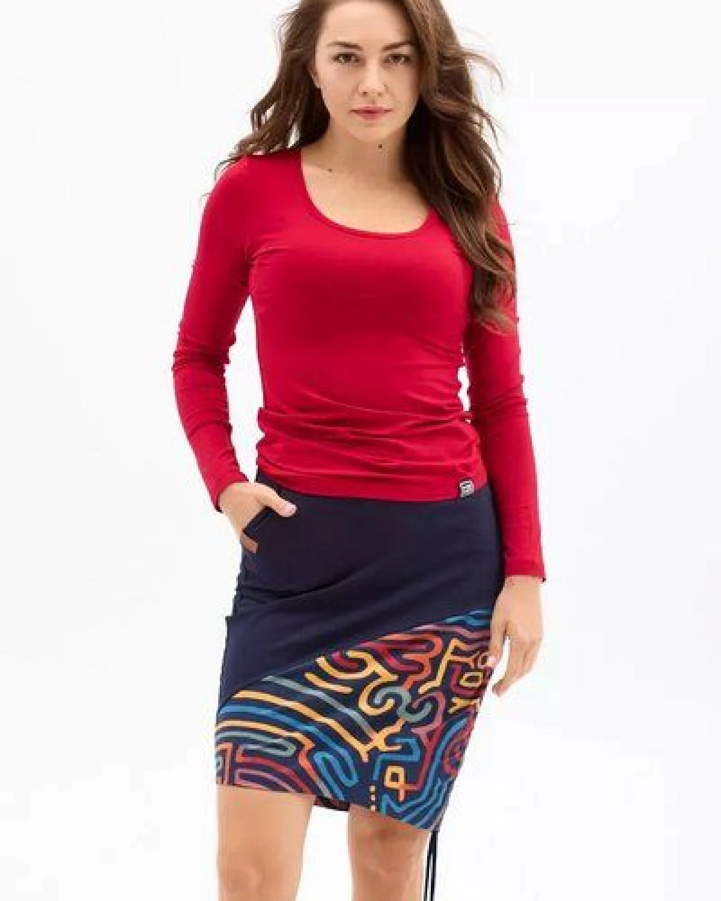 KOKOworld Papaya Damen Basic Longsleeve aus Viskose – weich & elastisch – Fair produziert in EU – für Yoga & Alltag – Ansicht 3