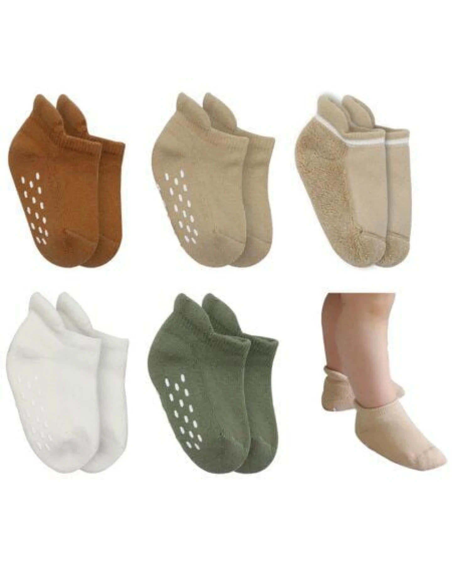bistyle Sneakersocken (4er Pack) Frottee ABS Babysocken Kurzsocken Plüsch – Ansicht 2