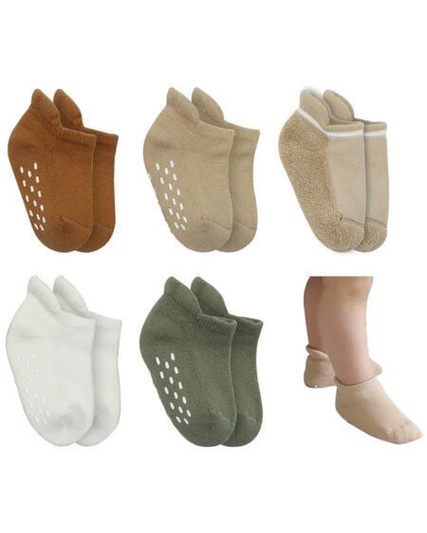 bistyle Sneakersocken (4er Pack) Frottee ABS Babysocken Kurzsocken Plüsch – Ansicht 3