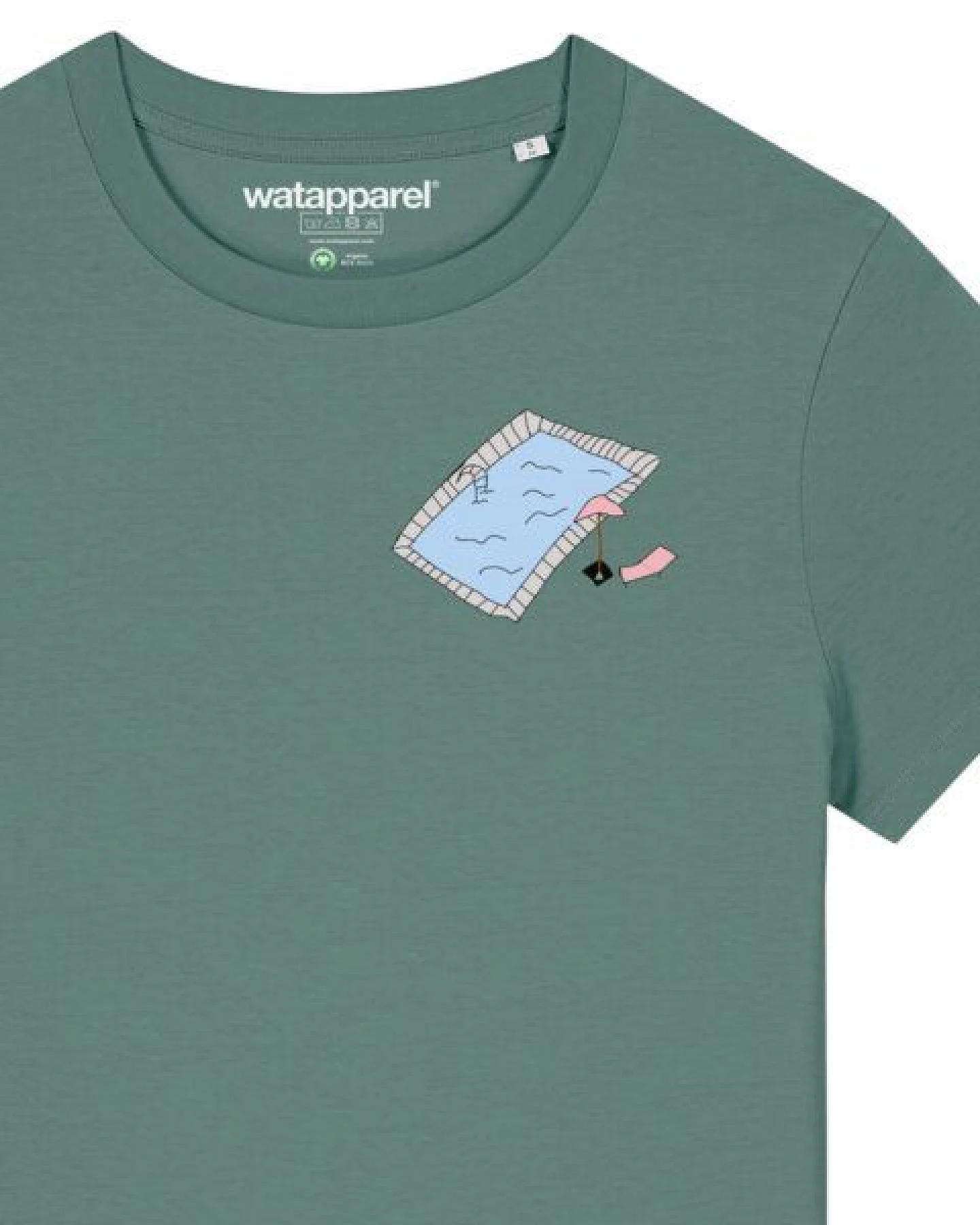 watapparel T-Shirt Frauen Swimmingpool chilling – Ansicht 3
