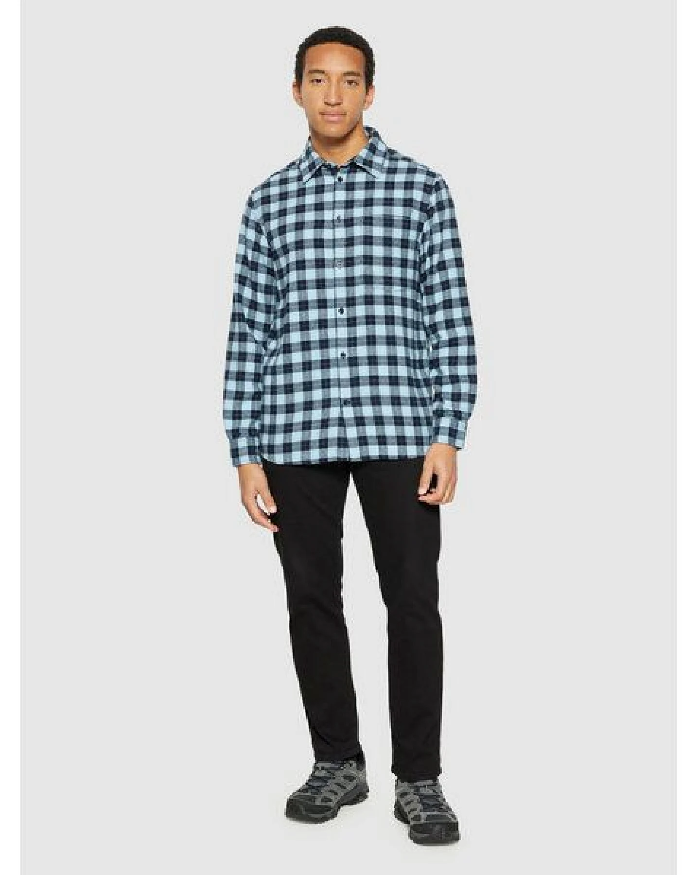 KnowledgeCotton Apparel Kariertes Checked Hemd Loose Fit aus Bio-Baumwolle – Ansicht 3