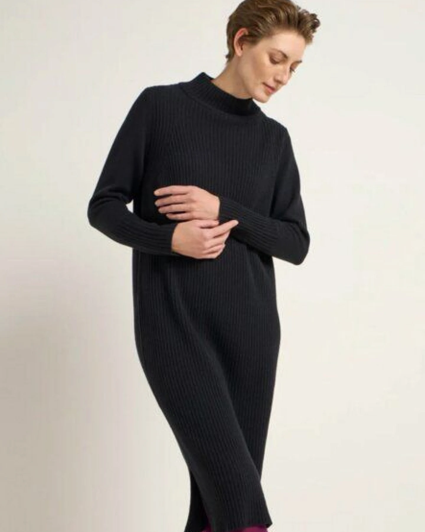 LANIUS Strickkleid aus Bio-Merinowolle – Ansicht 2