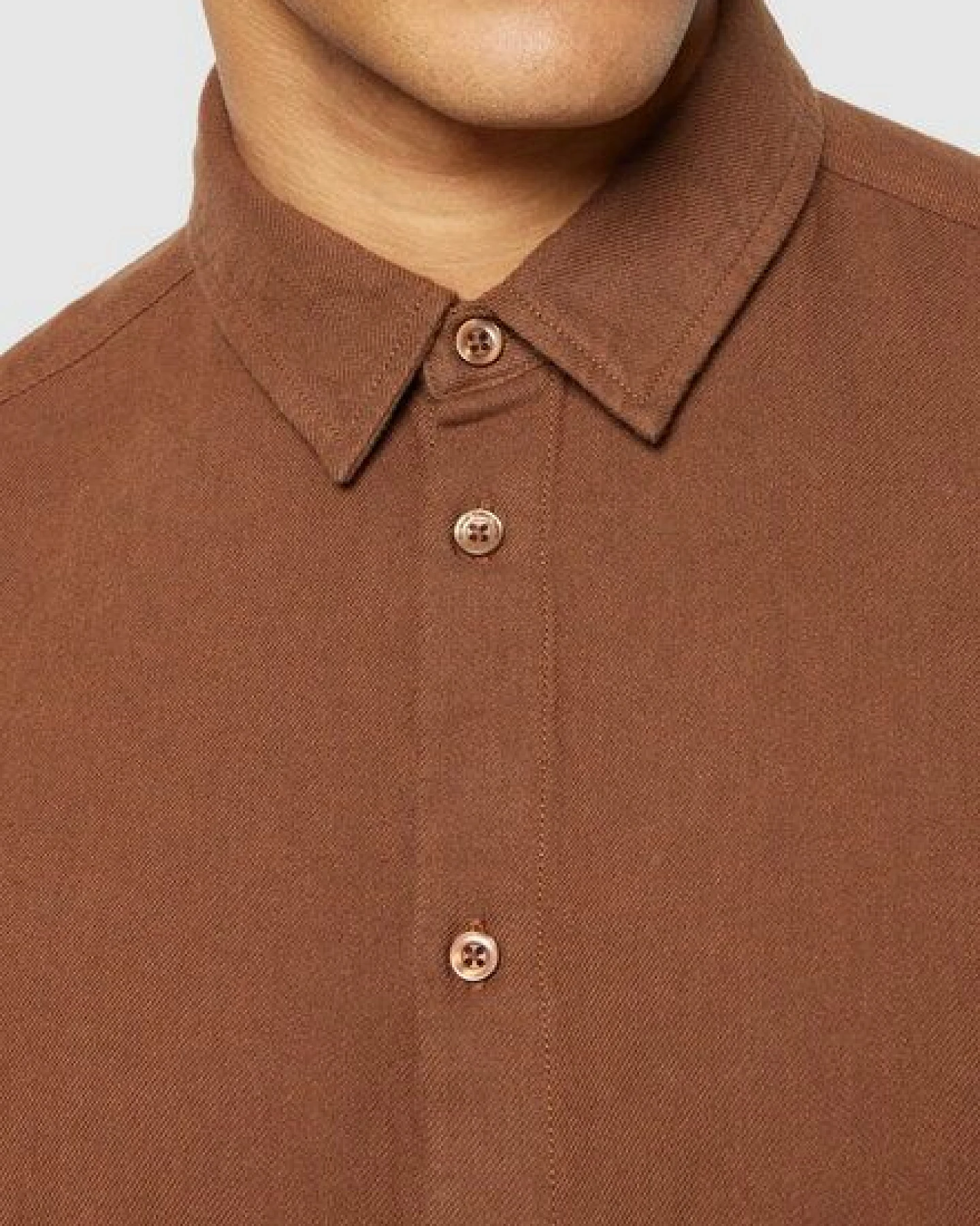 KnowledgeCotton Apparel Heavy Twill Flannel Hemd Regular Fit aus Bio-Baumwolle – Ansicht 4