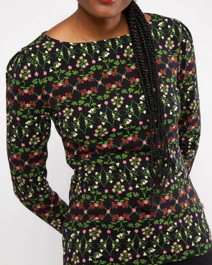 Blutsgeschwister Gemustertes Longsleeve Shirt Oh Marine