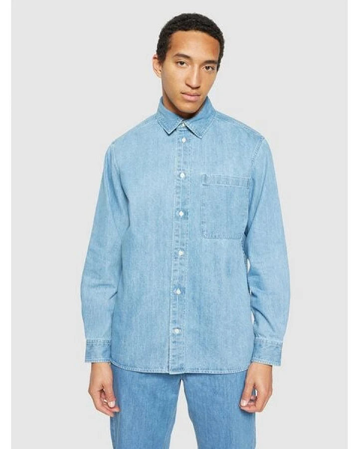 KnowledgeCotton Apparel Jeanshemd LOOSE DENIM 2.0 aus Bio-Baumwolle