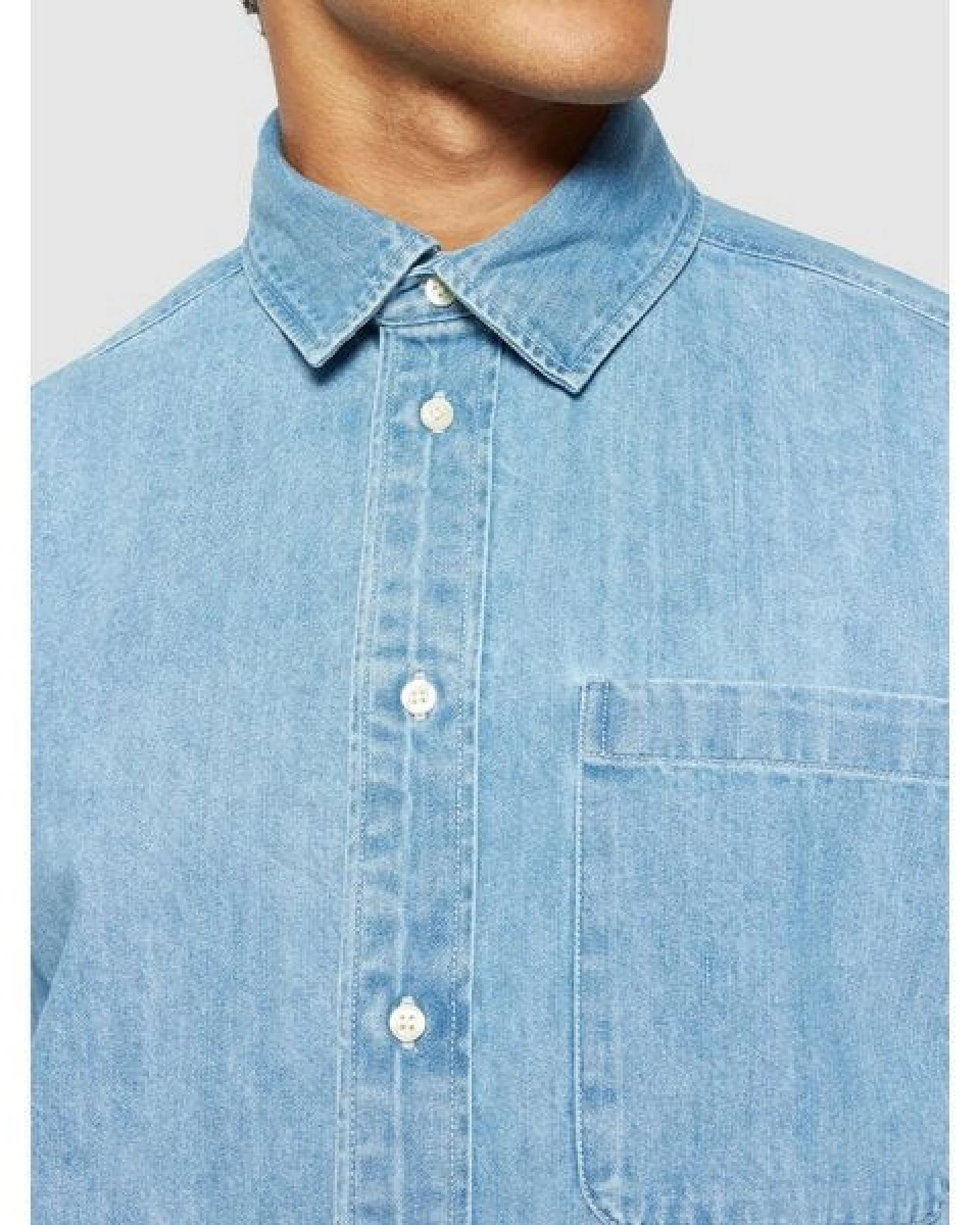 KnowledgeCotton Apparel Jeanshemd LOOSE DENIM 2.0 aus Bio-Baumwolle – Ansicht 4