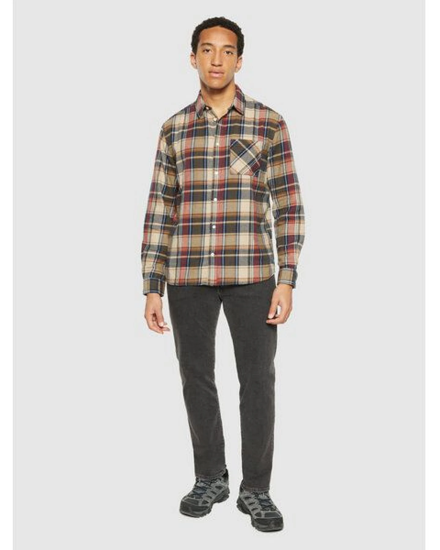 KnowledgeCotton Apparel Kariertes Hemd CHECKERED SHIRT Flanell aus Bio-Baumwolle – Ansicht 2
