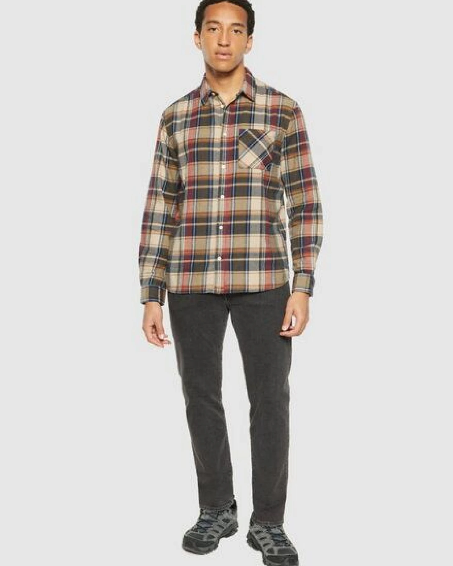 KnowledgeCotton Apparel Kariertes Hemd CHECKERED SHIRT Flanell aus Bio-Baumwolle – Ansicht 3