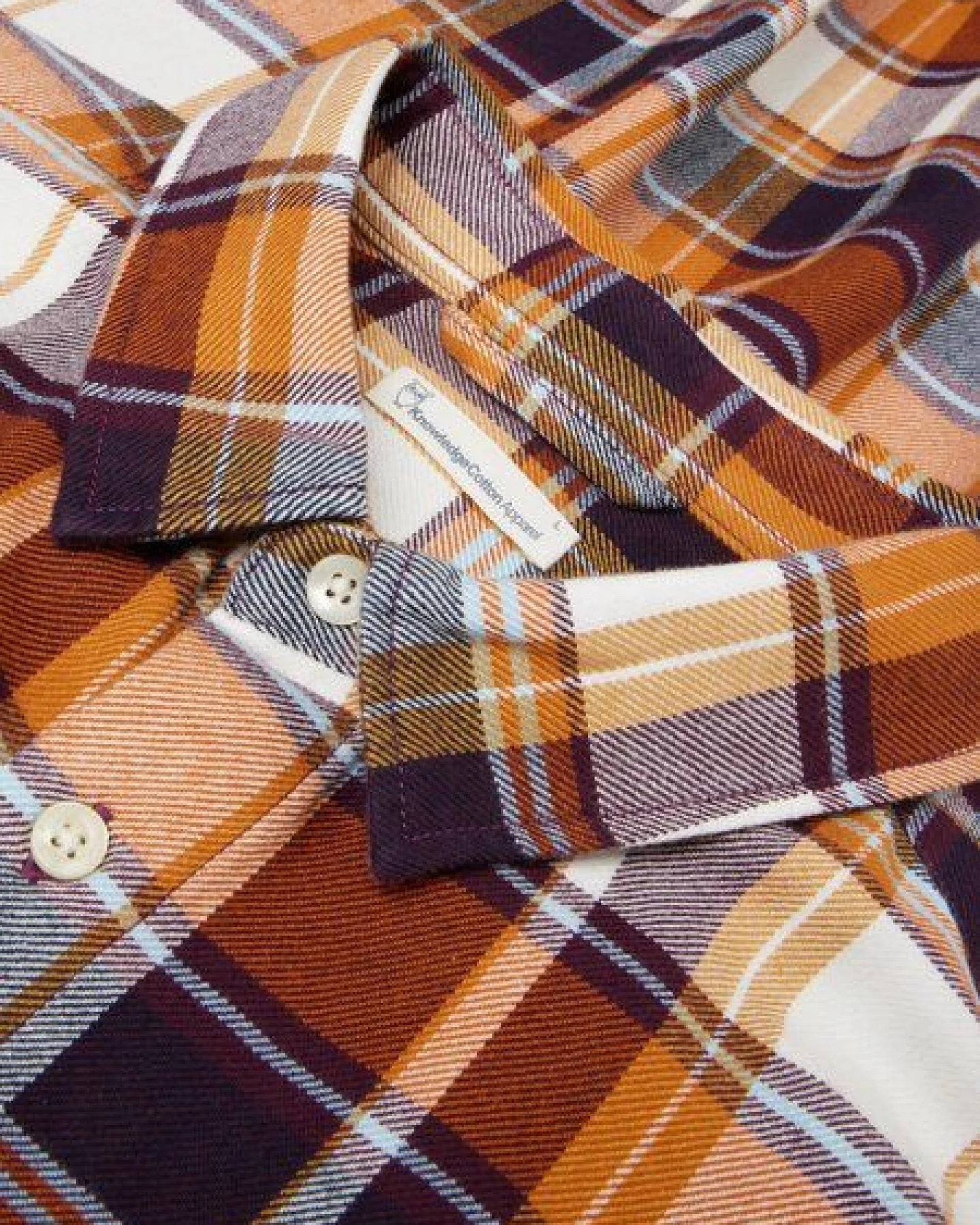 KnowledgeCotton Apparel Kariertes Hemd CHECKERED SHIRT Flanell aus Bio-Baumwolle – Ansicht 3