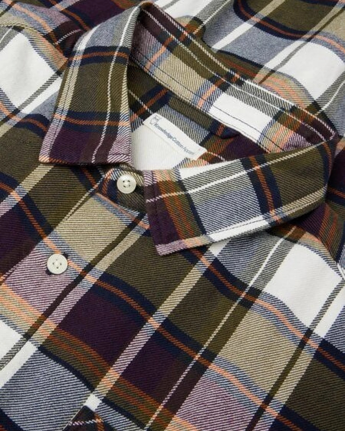 KnowledgeCotton Apparel Kariertes Hemd CHECKERED SHIRT Flanell aus Bio-Baumwolle – Ansicht 4
