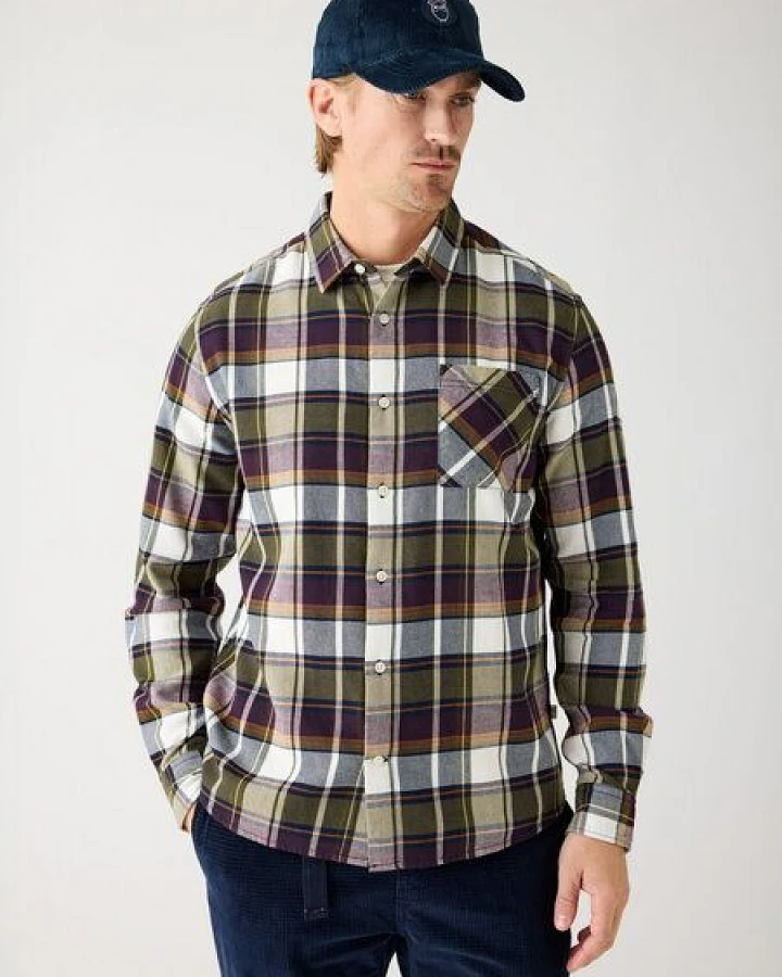 Produktseite: KnowledgeCotton Apparel Kariertes Hemd CHECKERED SHIRT Flanell aus Bio-Baumwolle