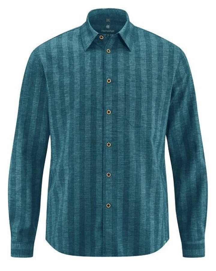 HempAge Gestreiftes Hemd Hanf/Biobaumwolle Casual Fit