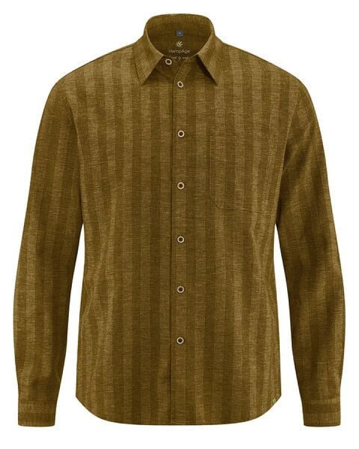 HempAge Gestreiftes Hemd Hanf/Biobaumwolle Casual Fit
