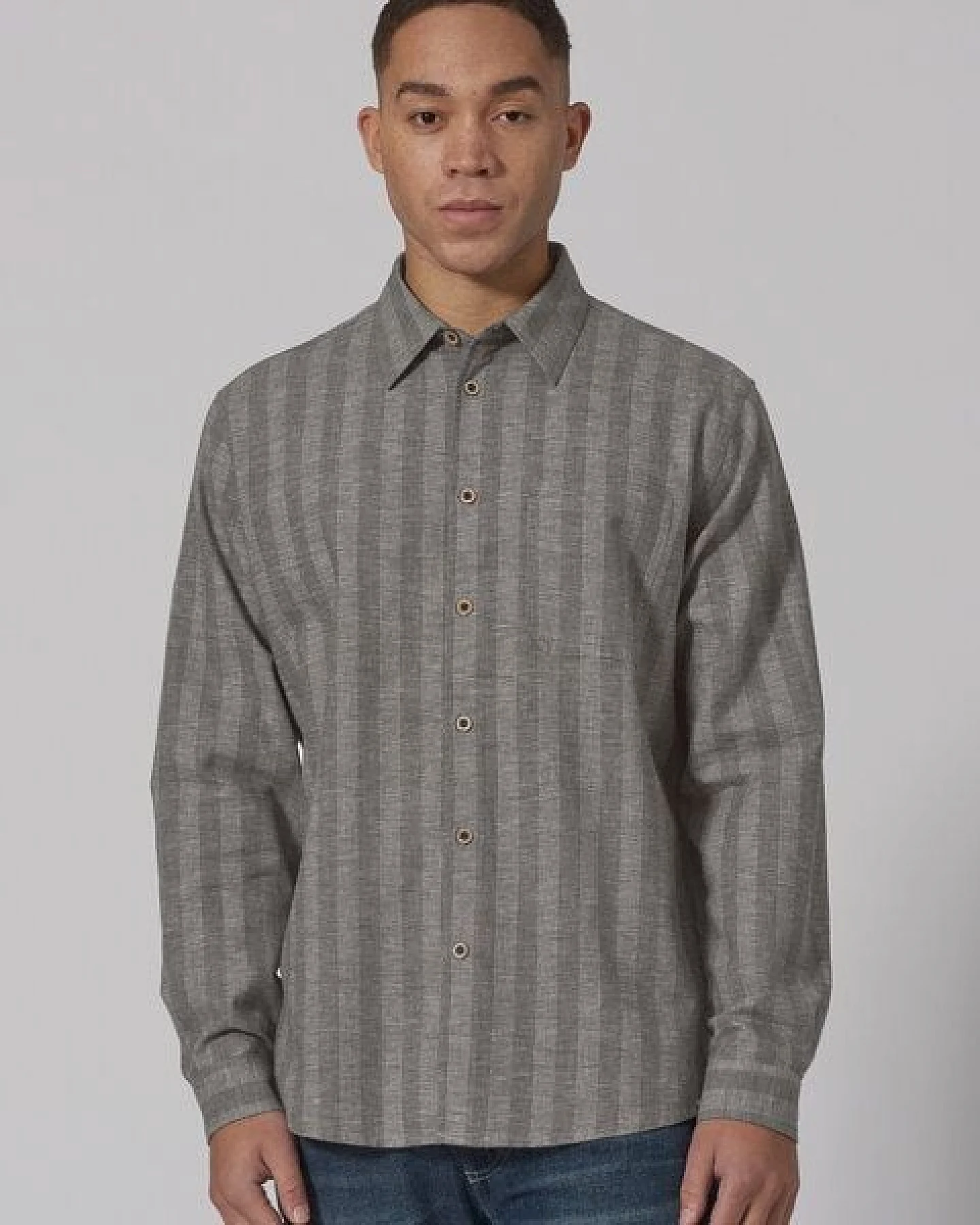 HempAge Gestreiftes Hemd Hanf/Biobaumwolle Casual Fit – Ansicht 2