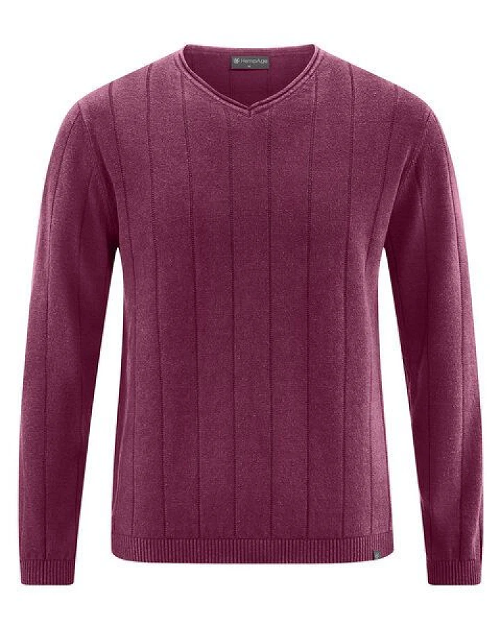 HempAge Gestreifter Strickpullover Hanf/Biobaumwolle Normal Fit