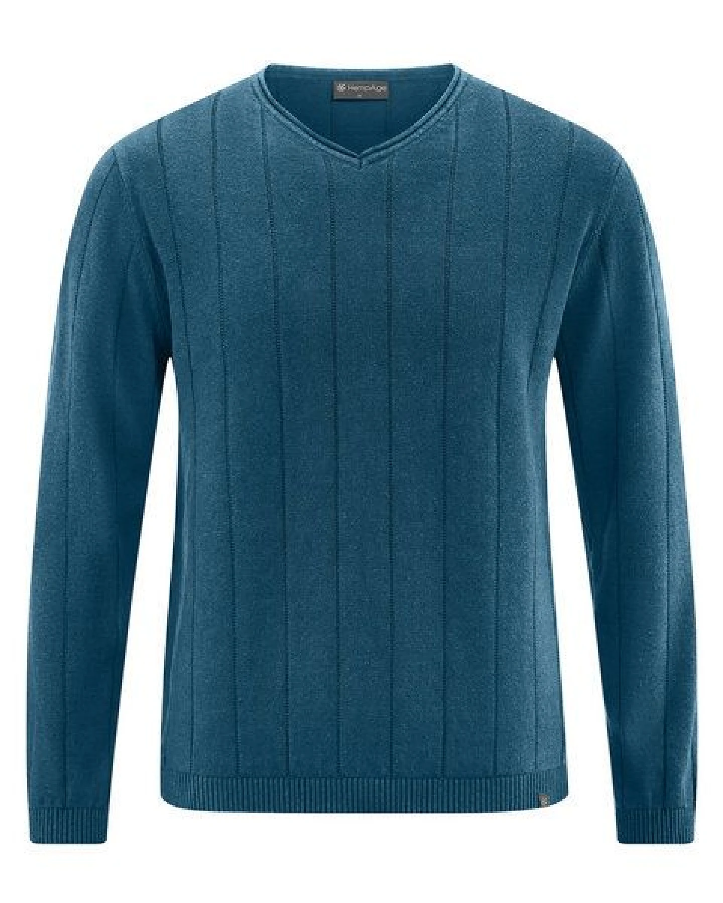 HempAge Gestreifter Strickpullover Hanf/Biobaumwolle Normal Fit – Ansicht 2