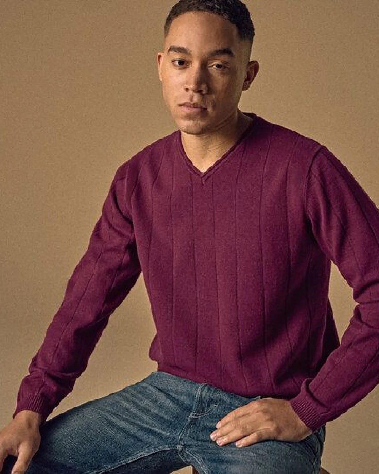 HempAge Gestreifter Strickpullover Hanf/Biobaumwolle Normal Fit – Ansicht 4