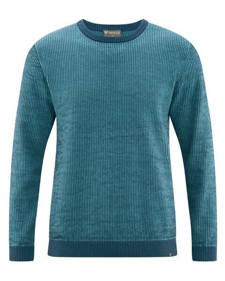 HempAge Herren Strickpullover Rundhalsausschnitt Hanf/Biobaumwolle Normal Fit