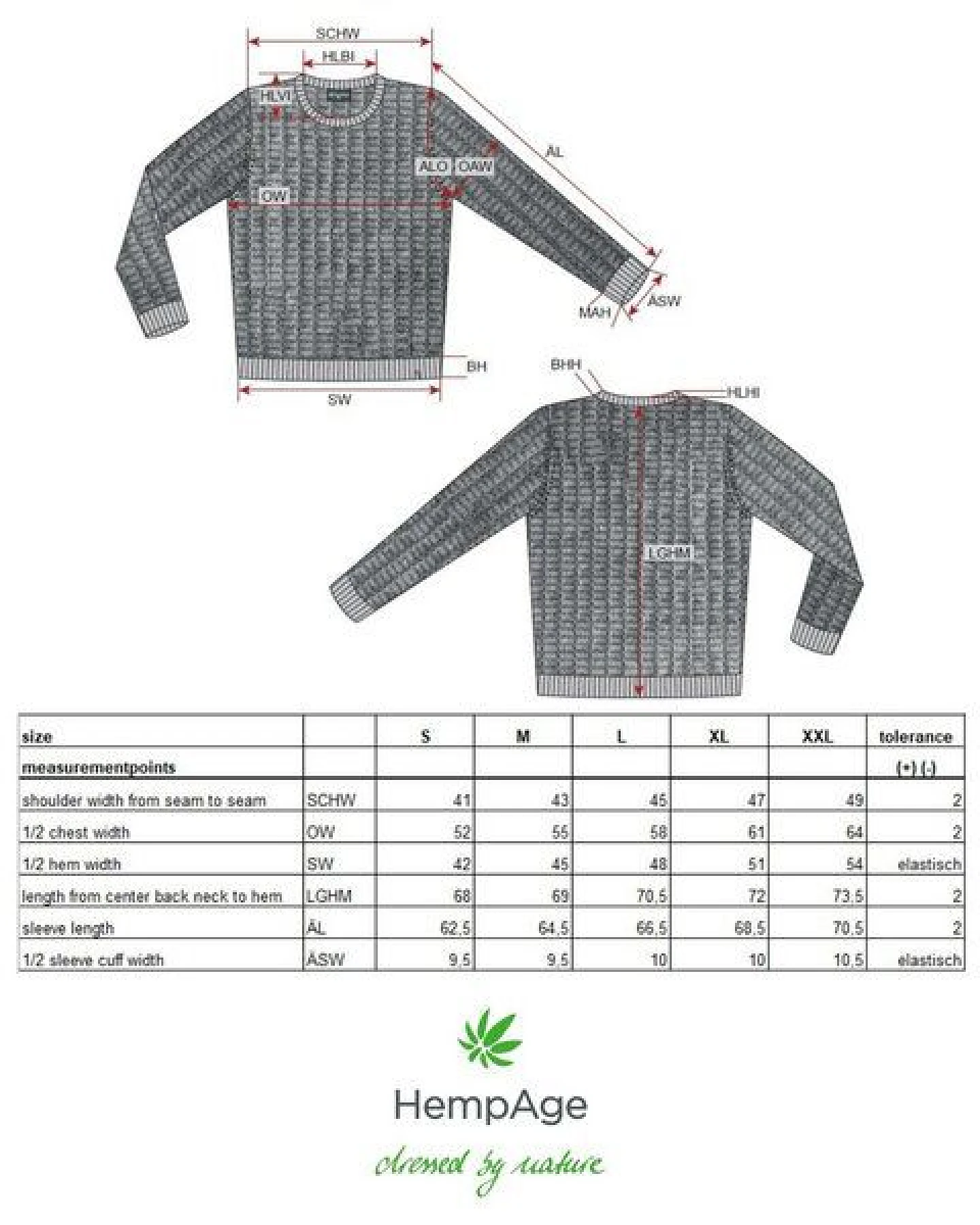HempAge Herren Strickpullover Rundhalsausschnitt Hanf/Biobaumwolle Normal Fit – Ansicht 3