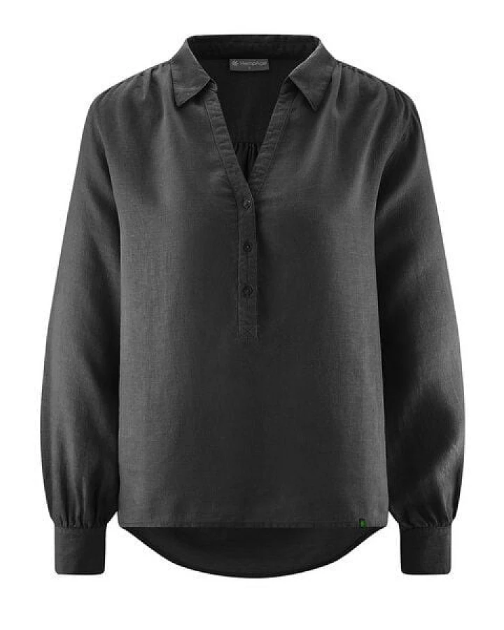 HempAge Damen Schlupfbluse Hanf/Biobaumwolle Normal Fit