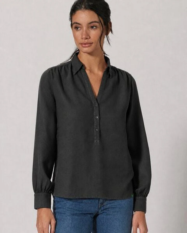 HempAge Damen Schlupfbluse Hanf/Biobaumwolle Normal Fit