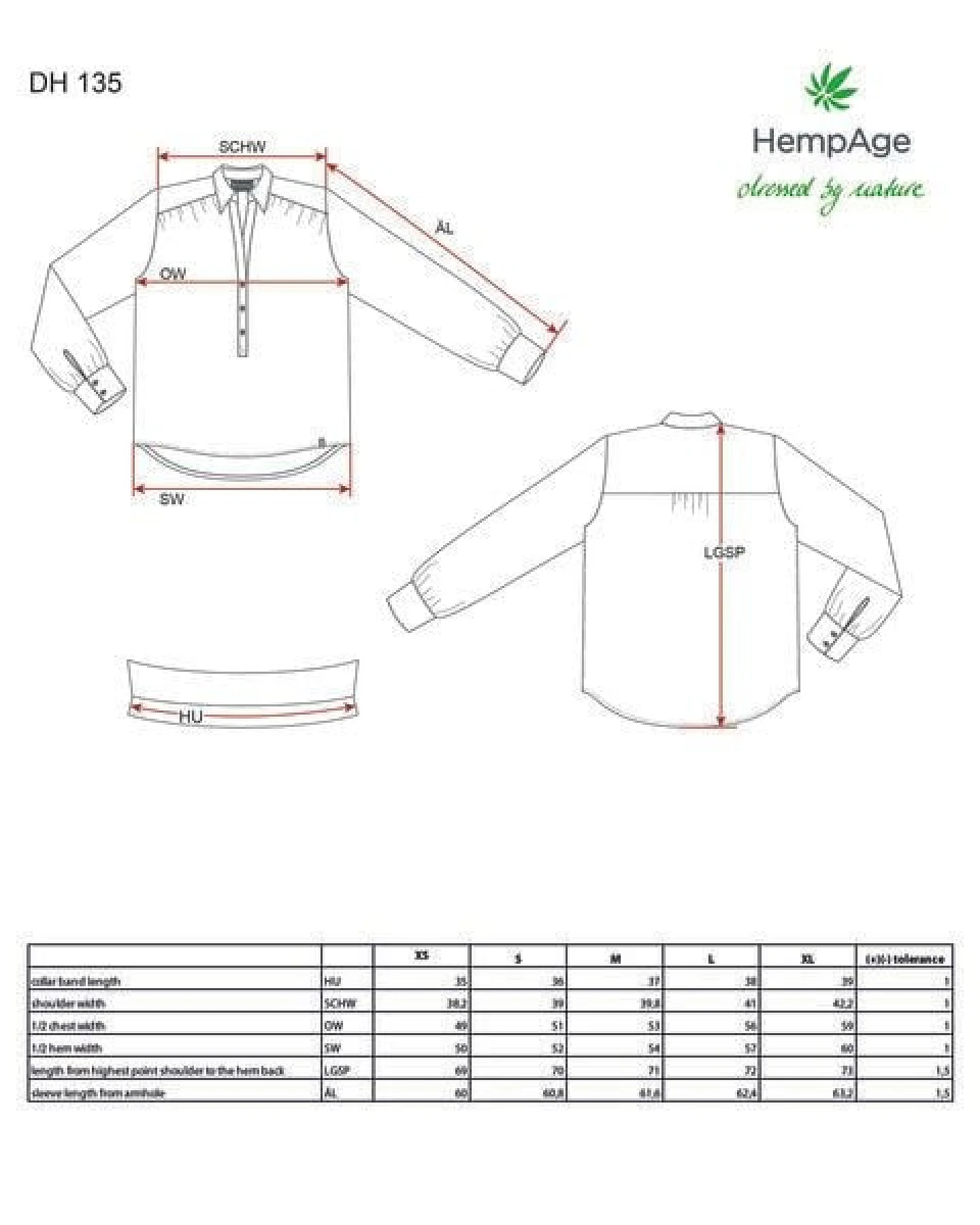 HempAge Damen Schlupfbluse Hanf/Biobaumwolle Normal Fit – Ansicht 3