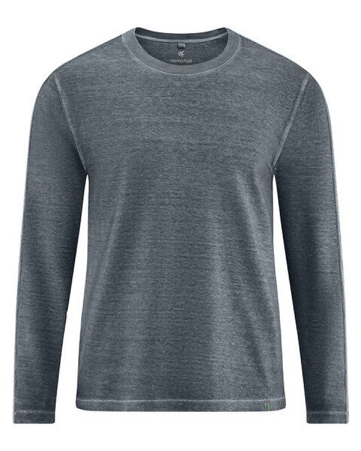 HempAge Herren Langarmshirt Hanf/Biobaumwolle Casual Fit