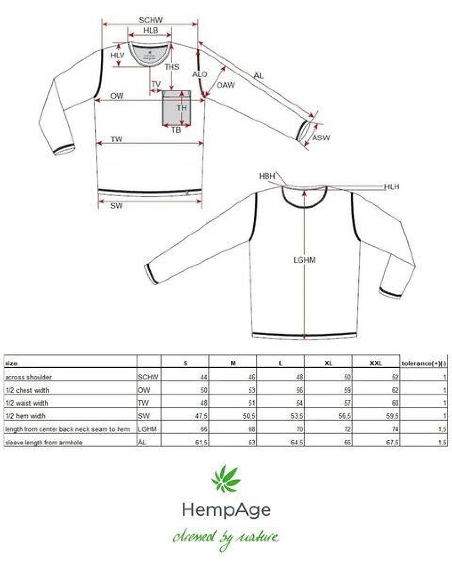 HempAge Herren Langarmshirt mit Brusttasche Hanf/Biobaumwolle Normal Fit – Ansicht 3