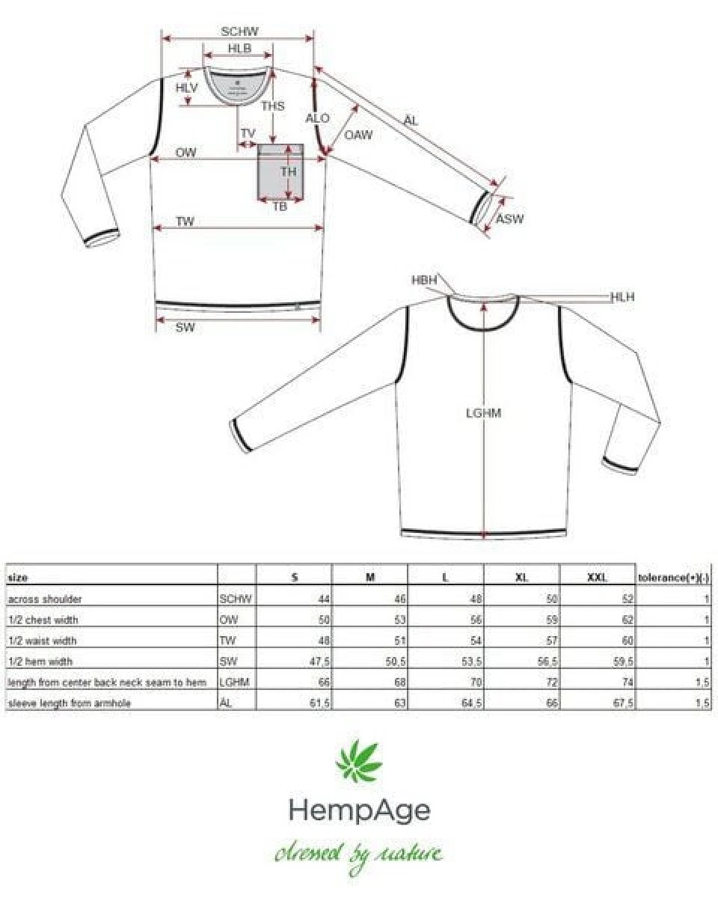 HempAge Herren Langarmshirt mit Brusttasche Hanf/Biobaumwolle Normal Fit – Ansicht 3