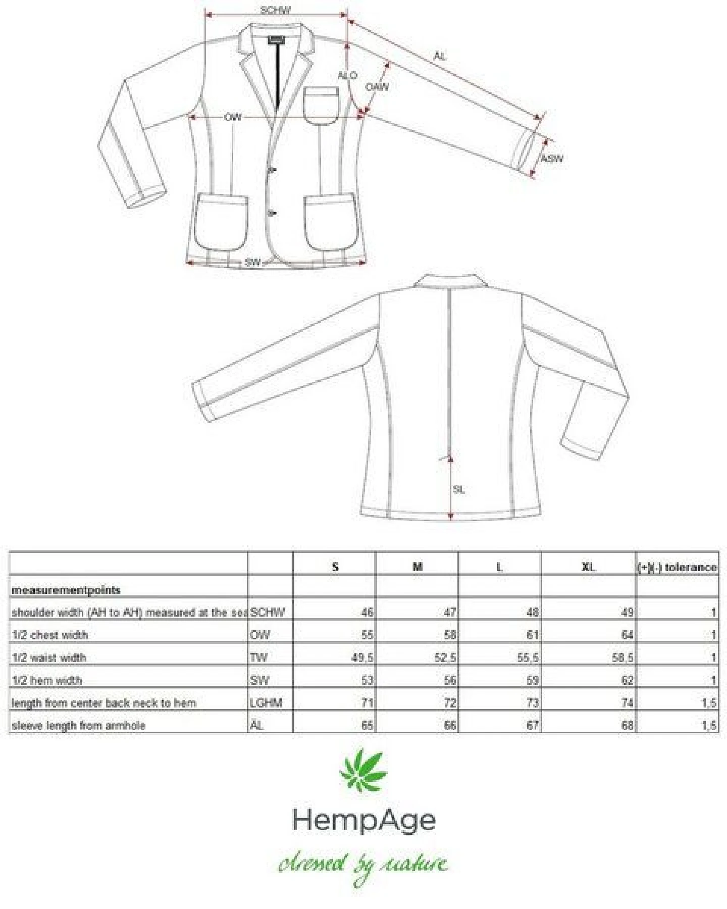 HempAge Herren Sakko Hanf/Biobaumwolle Normal Fit – Ansicht 3