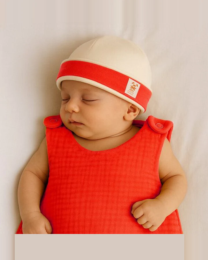 PAPATE Geburtshaube aus Bio-Baumwolle
